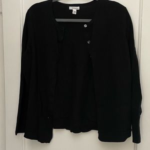 Croft & Barrow Crew Neck Cardigan in Black